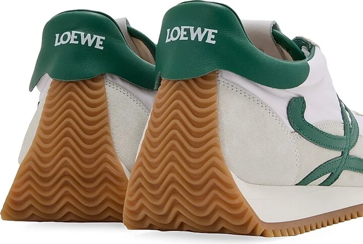 Men's Flow Runner 2.0 Leather & Suede Low-Top Sneakers - Sand Blue White - Size 6 - Image 8