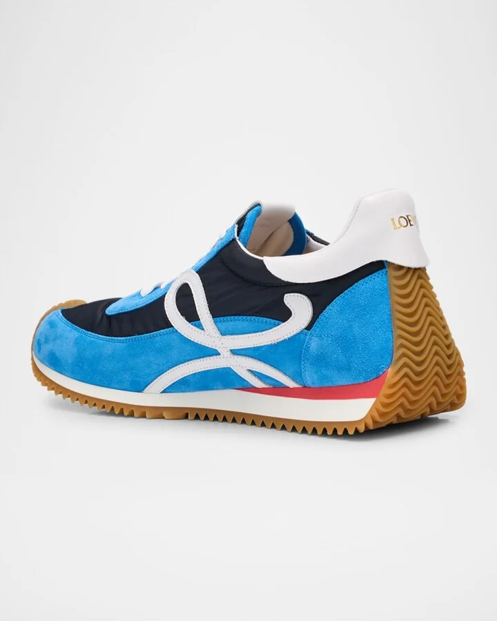Men's Flow Runner 2.0 Nylon and Suede Low-Top Sneakers - Image 10