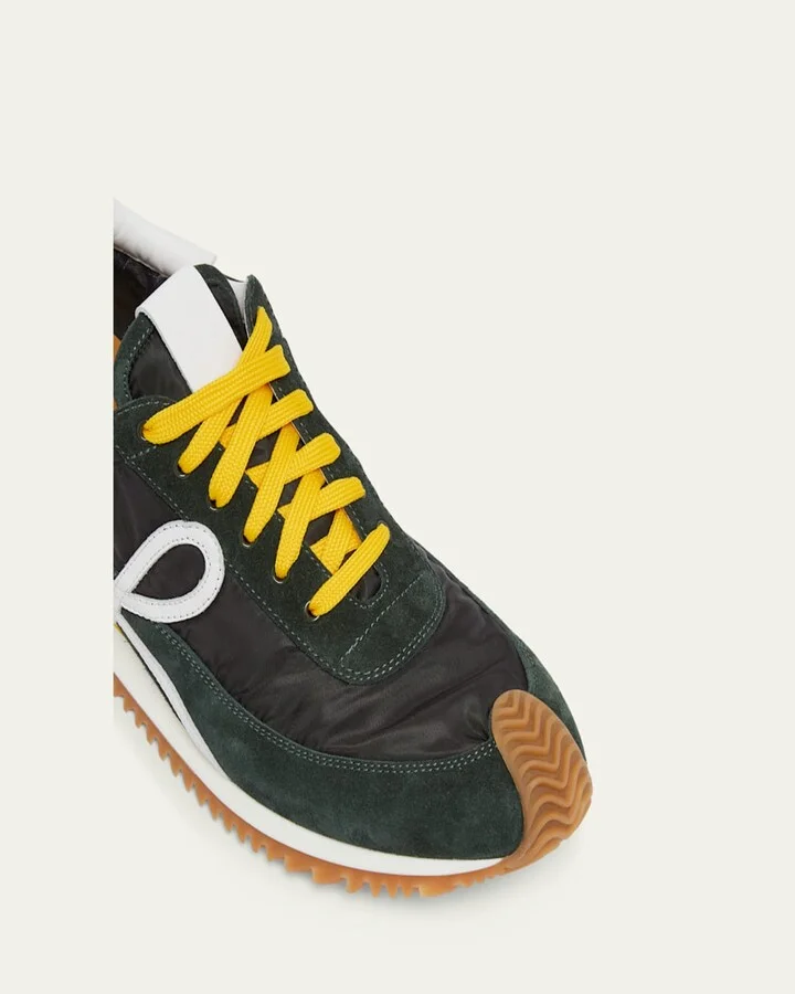 Men's Flow Runner 2.0 Nylon and Suede Low-Top Sneakers - Image 6
