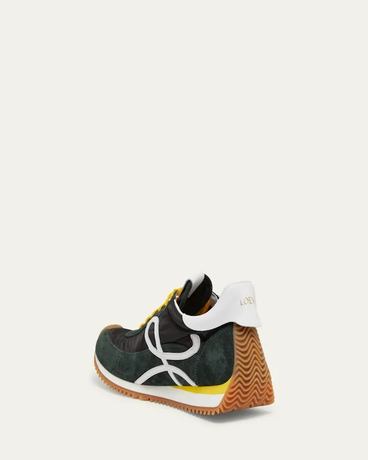 Men's Flow Runner 2.0 Nylon and Suede Low-Top Sneakers - Image 8