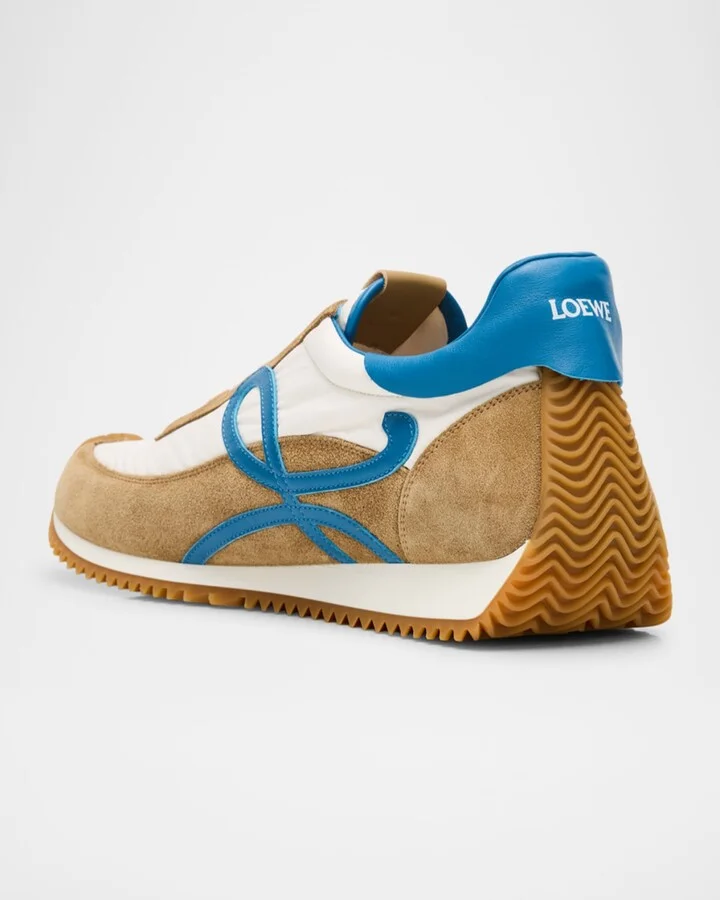 Men's Flow Runner 2.0 Nylon and Suede Sneakers - Image 2