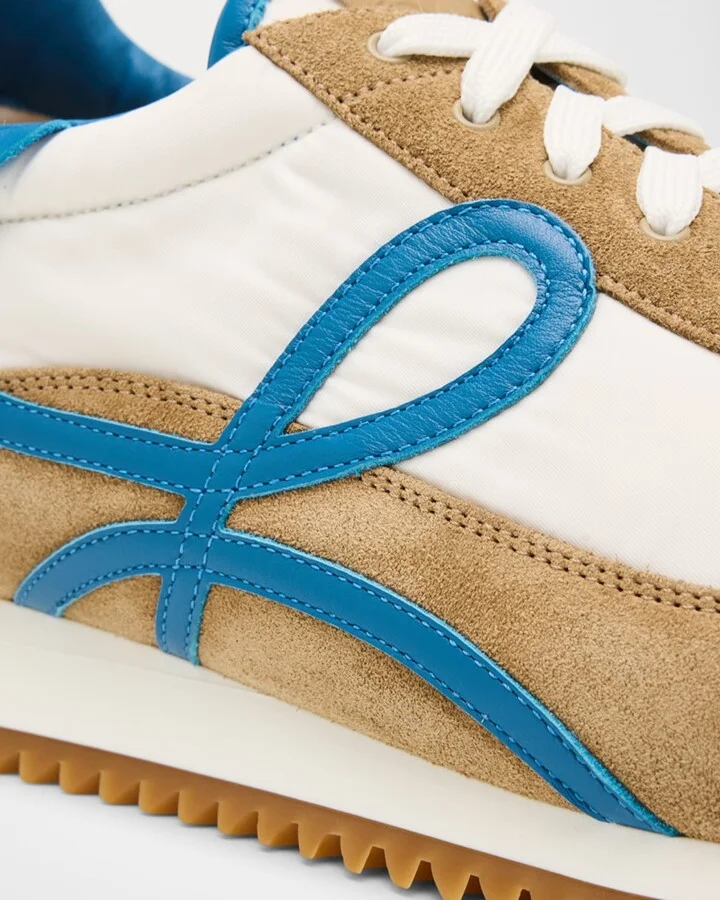 Men's Flow Runner 2.0 Nylon and Suede Sneakers - Image 10