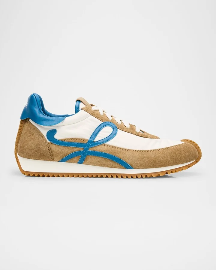 Men's Flow Runner 2.0 Nylon and Suede Sneakers