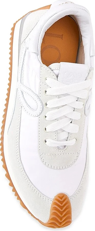 Men's Flow Runner Monogram Logo Sneakers - White - Size 6 - Image 4