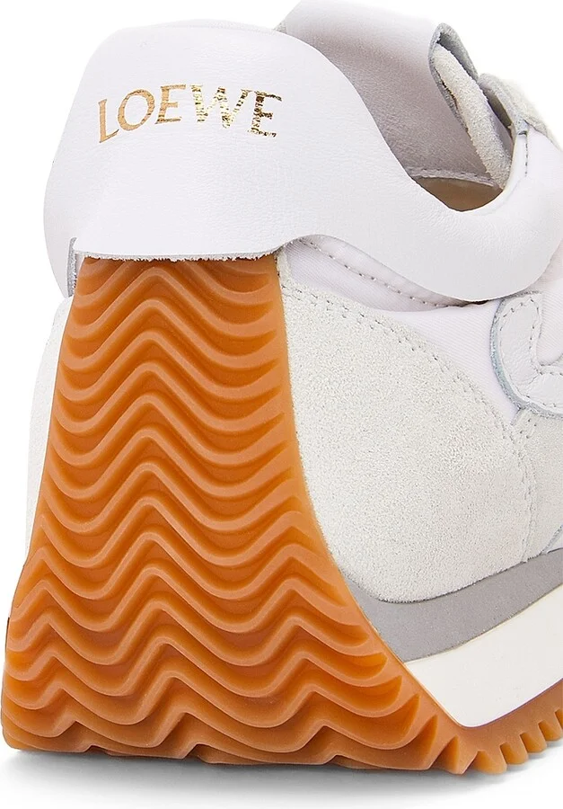 Men's Flow Runner Monogram Logo Sneakers - White - Size 6 - Image 5