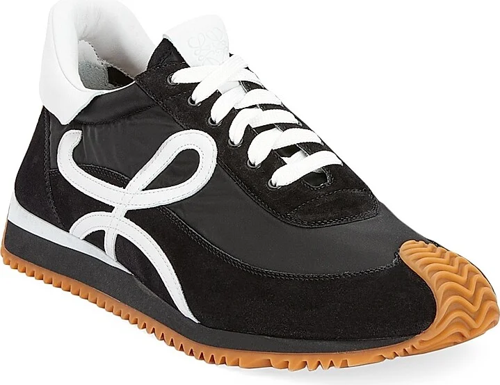 Men's Flow Runner Monogram Logo Sneakers - White - Size 6 - Image 9