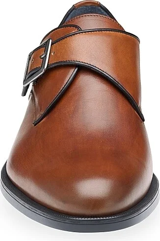 Men's Flynch Monk-Strap Oxfords - Tan - Size 10 - Image 3