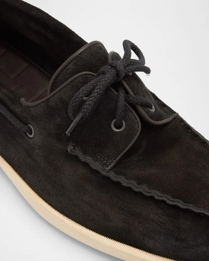 Men's Foil Suede Boat Shoes - Image 4