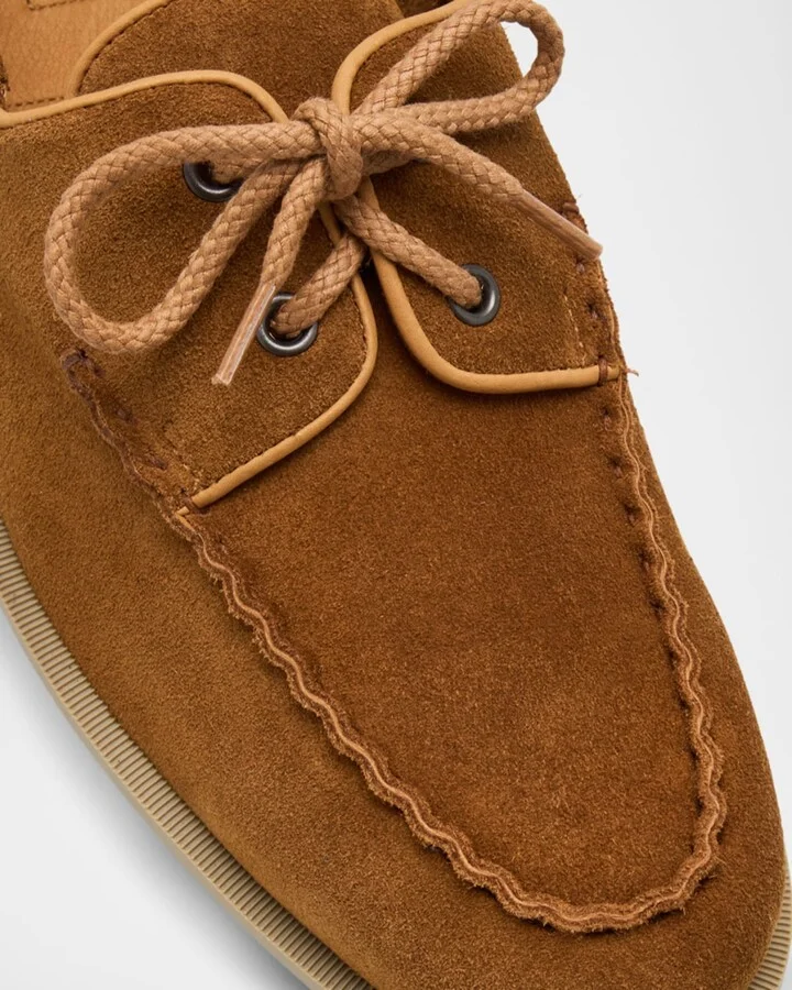 Men's Foil Suede Boat Shoes - Image 11
