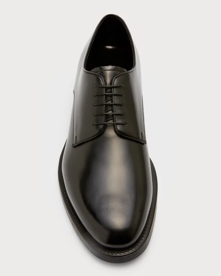 Men's Formal Leather Derby Shoes - Image 8