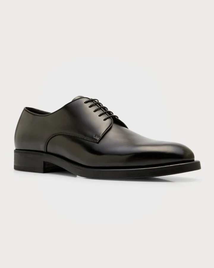 Men's Formal Leather Derby Shoes - Image 11