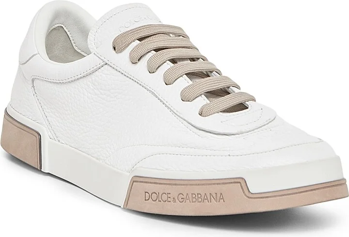 Men's Formale Leather Sneakers - White Beige - Size 7 - Image 2