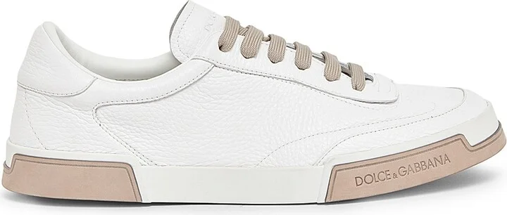 Men's Formale Leather Sneakers - White Beige - Size 7