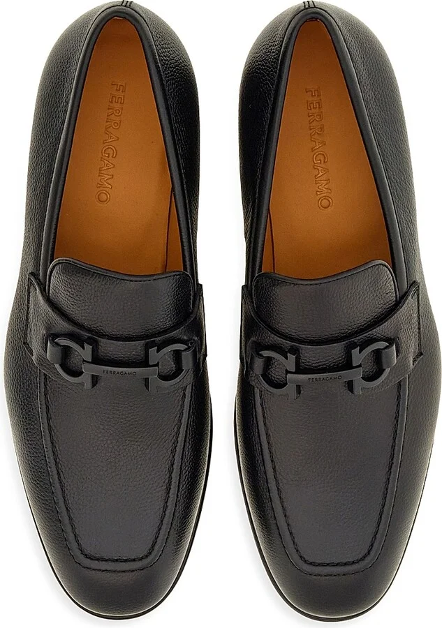 Men's Foster Gancio Leather Loafers - Nero - Size 9 - Image 3