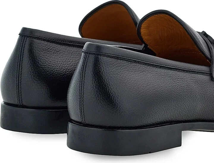Men's Foster Gancio Leather Loafers - Nero - Size 9 - Image 5