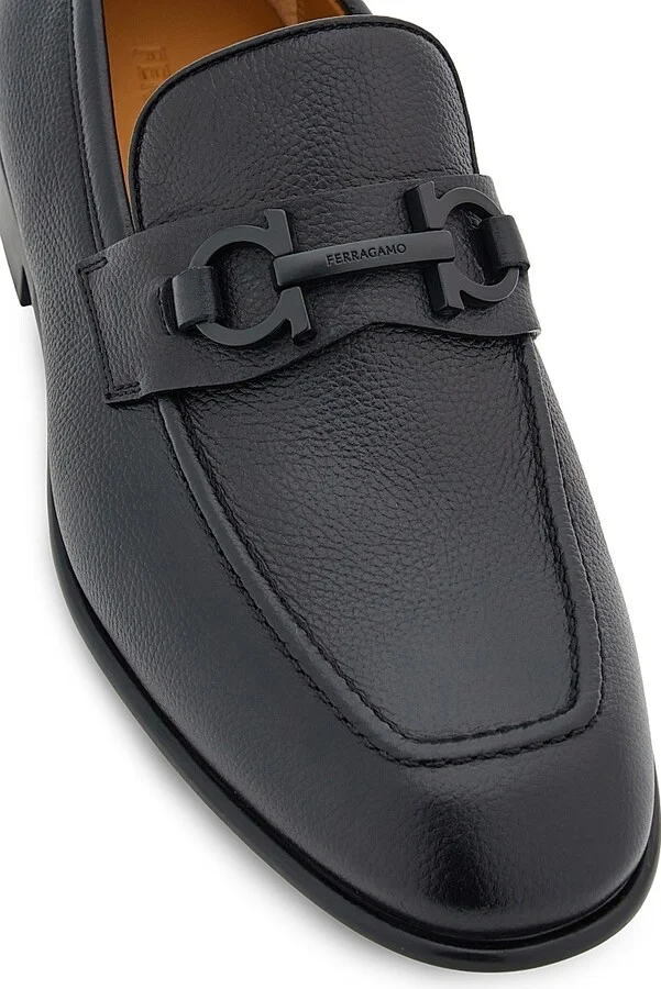 Men's Foster Gancio Leather Loafers - Nero - Size 9 - Image 6