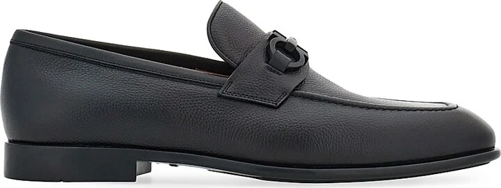 Men's Foster Gancio Leather Loafers - Nero - Size 9