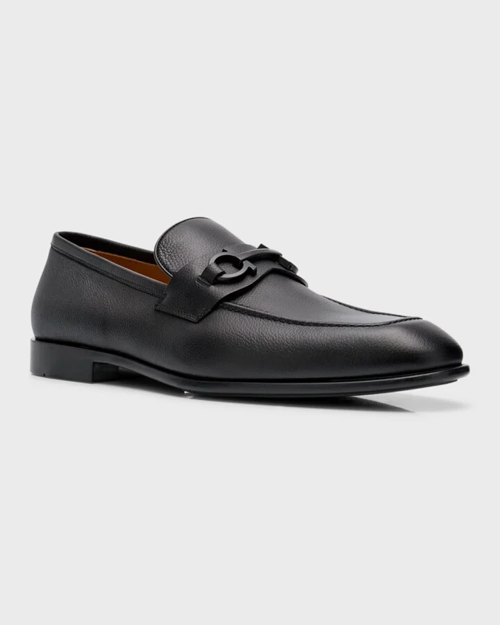 Men's Foster Leather Gancini Bit Loafers - Image 3