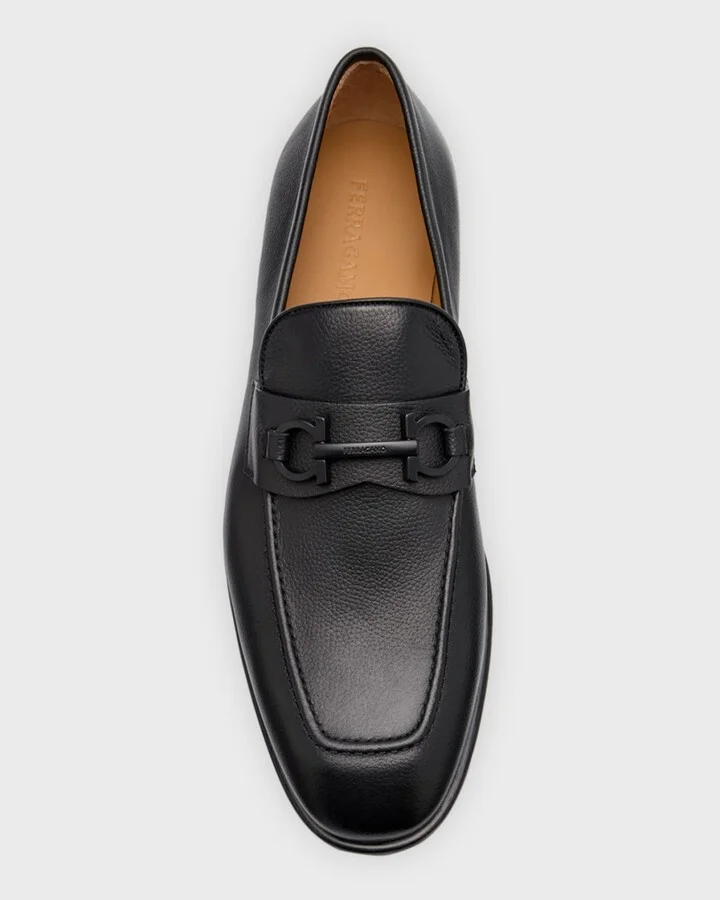 Men's Foster Leather Gancini Bit Loafers - Image 8