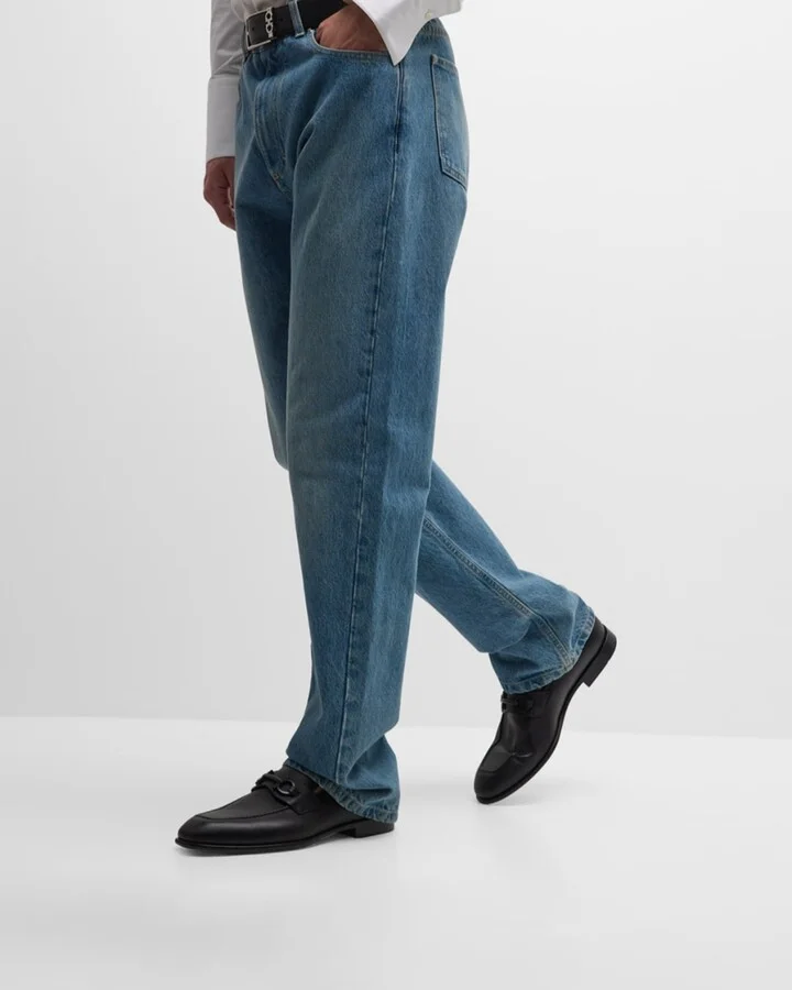 Men's Foster Leather Gancini Bit Loafers - Image 9