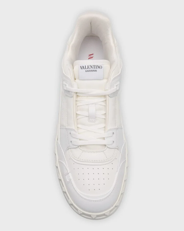 Men's Freedots Leather Low-Top Sneakers - Image 3