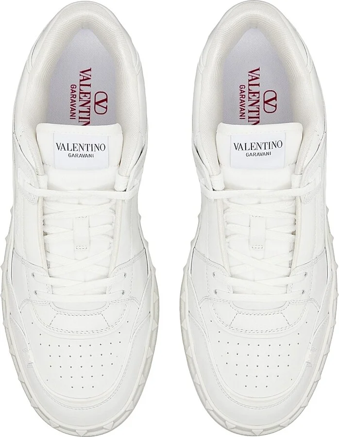 Men's Freedots Low Top Sneakers In Calfskin - White - Size 9 - Image 4
