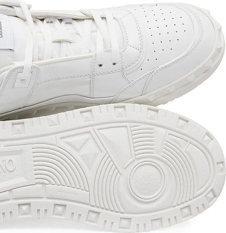 Men's Freedots Low Top Sneakers In Calfskin - White - Size 9 - Image 5