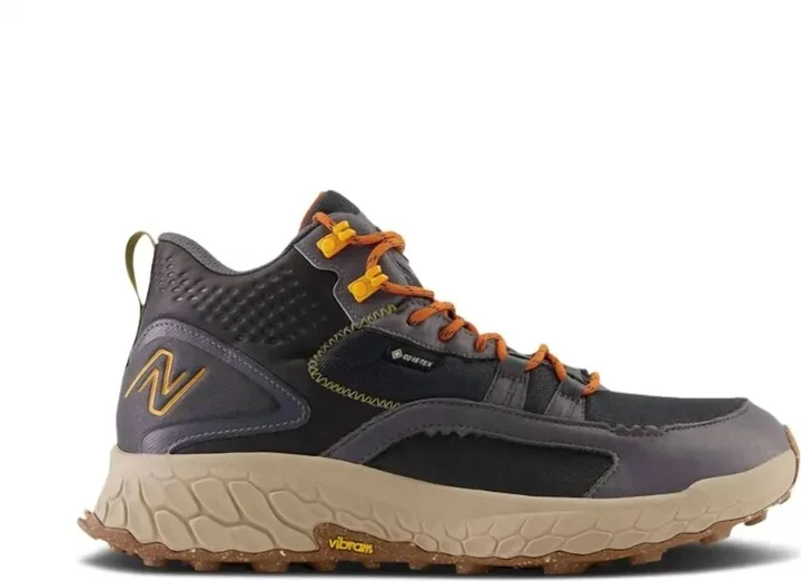 Men's Fresh Foam X Hierro Mid Gtx Shoes - D Width In Black / Magnet / Hot Marigold