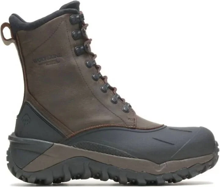 Men's Frost Tall Waterproof Snow Boots In Brown