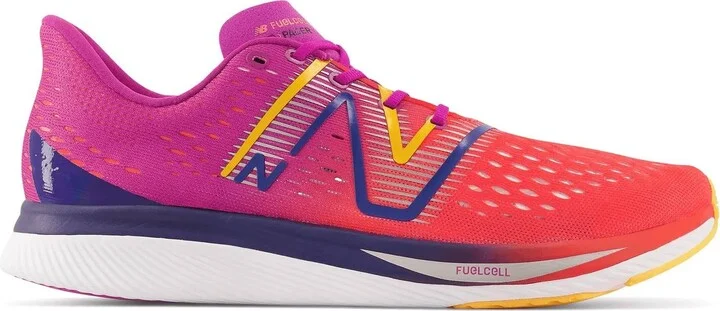Men's Fuelcell Supercomp Pacer Running Shoes In Electric Red / Magenta Pop