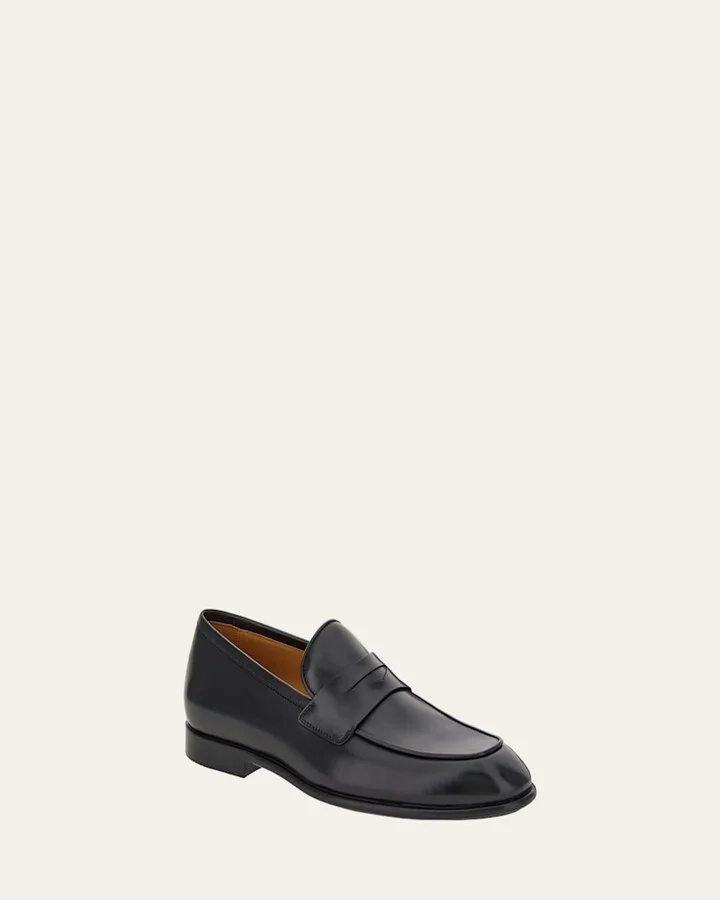 Men's Funes Leather Penny Loafers - Image 2