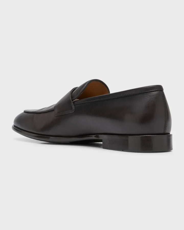 Men's Funes Leather Penny Loafers - Image 5
