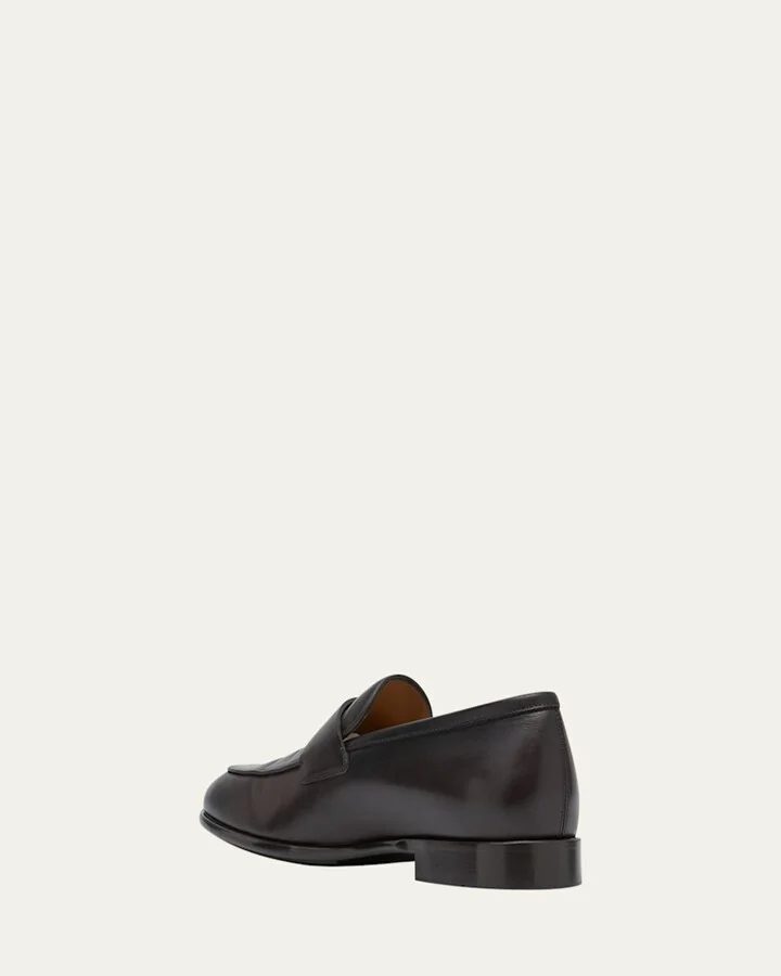 Men's Funes Leather Penny Loafers - Image 3