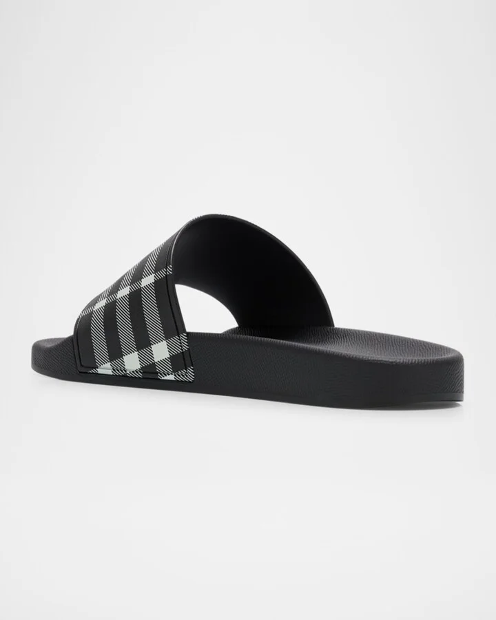 Men's Furley Check Slide Sandals - Image 5