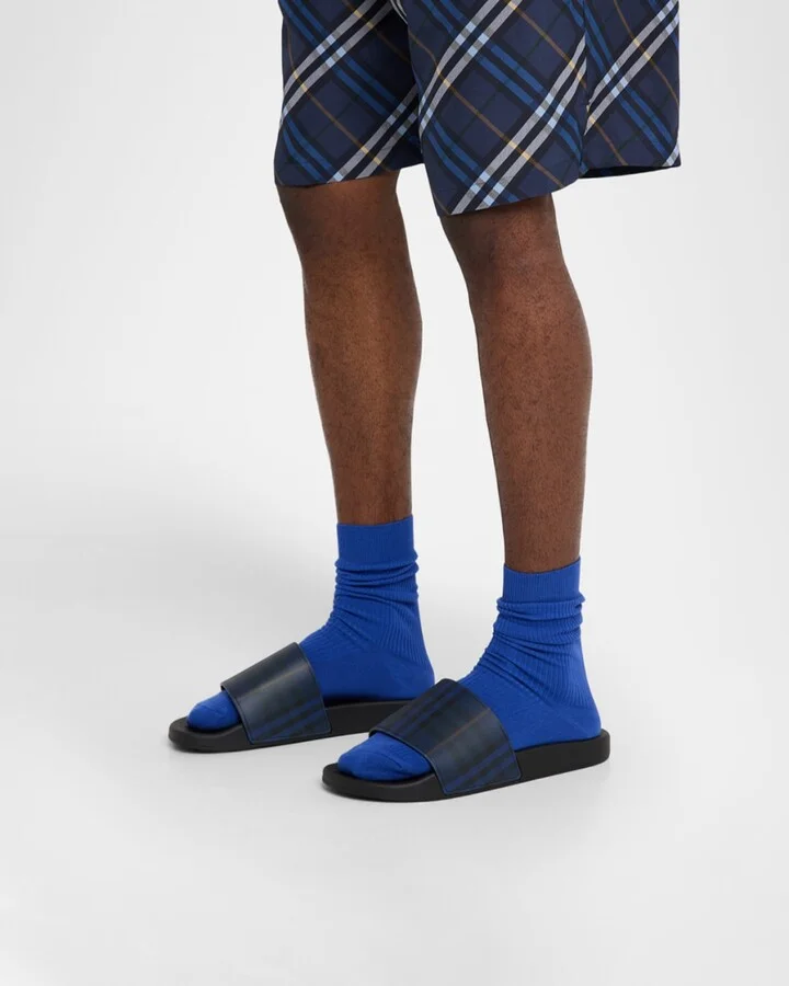 Men's Furley Check Slide Sandals - Image 2