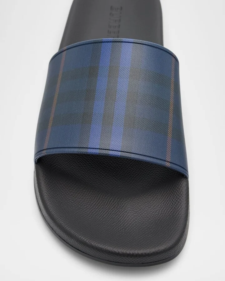 Men's Furley Check Slide Sandals - Image 4