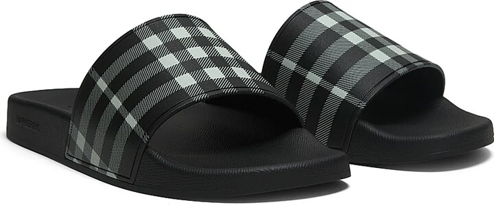 Men's Furley Check Slide Sandals - Archive Beige Check - Size 6 - Image 6