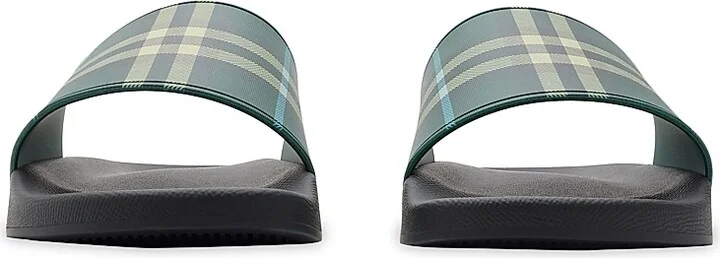 Men's Furley Check Slide Sandals - Hyacinth - Size 6 - Image 7