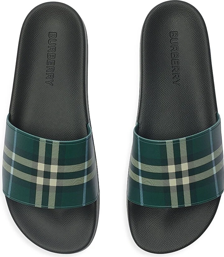 Men's Furley Check Slide Sandals - Hyacinth - Size 6 - Image 9
