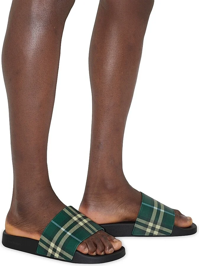 Men's Furley Check Slide Sandals - Hyacinth - Size 6 - Image 11