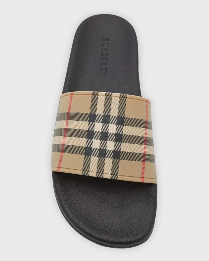 Men's Furley Check Slides - Image 10