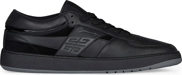 Men's G Move Sneakers in Mixed Leathers - Black - Size 6