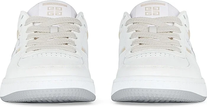 Men's G Move Sneakers in Mixed Leathers - White Beige - Size 6 - Image 3