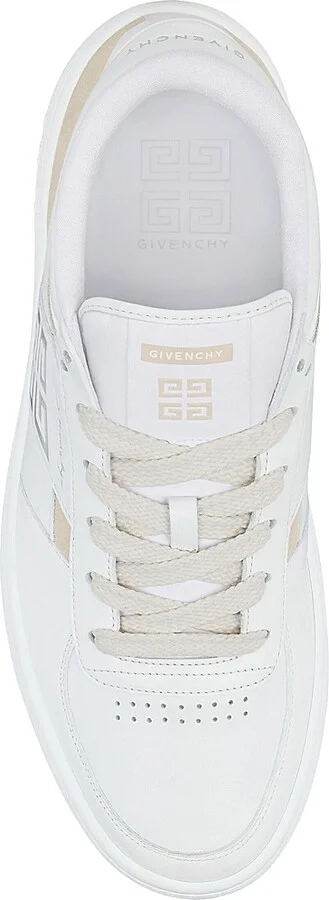 Men's G Move Sneakers in Mixed Leathers - White Beige - Size 6 - Image 5