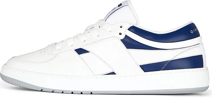 Men's G Move Sneakers in Mixed Leathers - White Navy - Size 6 - Image 2