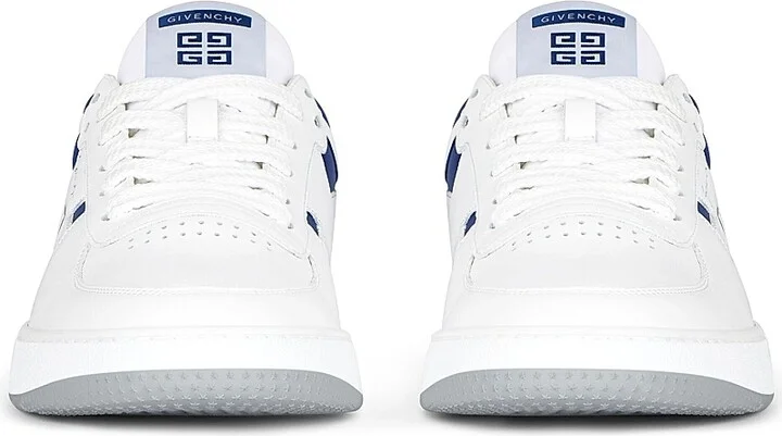 Men's G Move Sneakers in Mixed Leathers - White Navy - Size 6 - Image 3