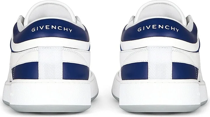 Men's G Move Sneakers in Mixed Leathers - White Navy - Size 6 - Image 4