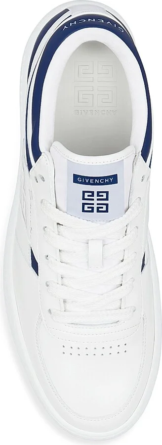 Men's G Move Sneakers in Mixed Leathers - White Navy - Size 6 - Image 5