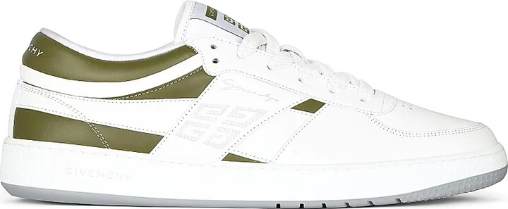 Men's G Move Sneakers in Mixed Leathers - White Navy - Size 6 - Image 11