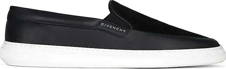 Men's G Set Sneakers in Leather and Perforated Suede - Black - Size 7
